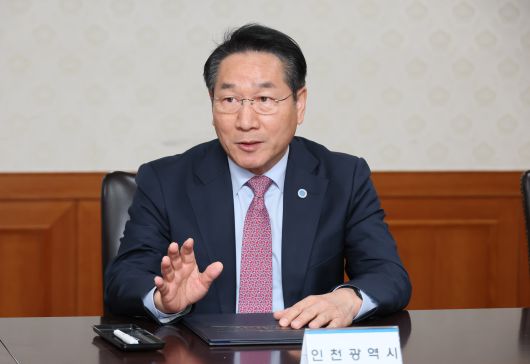 발언하는 유정복 인천시장. /연합뉴스