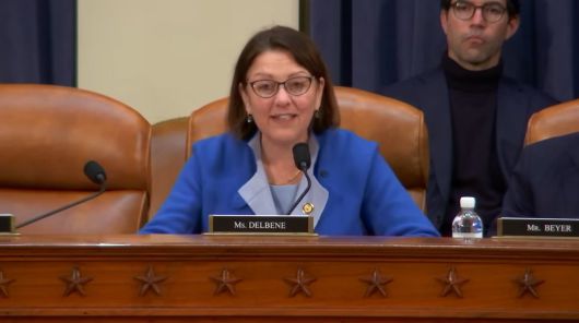 수잔 델베네 민주당 의원이 13일(현지시각) 열린 미 하원 세입위원회 청문회에서 발언하고 있다. /미 하원 세입위원회 유튜브