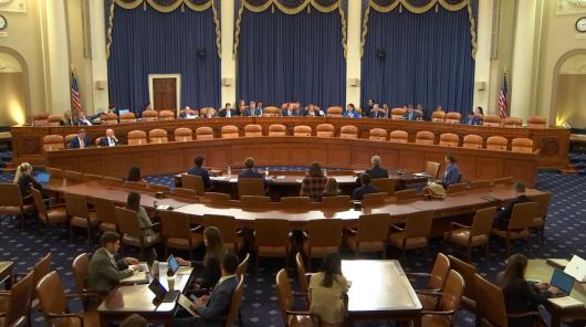 13일(현지시각) 미 하원 세입위원회 무역소위 회의에서 한국 등의 디지털 규제를 겨냥한 청문회가 열리고 있다. /유튜브 미 하원 세입위원회