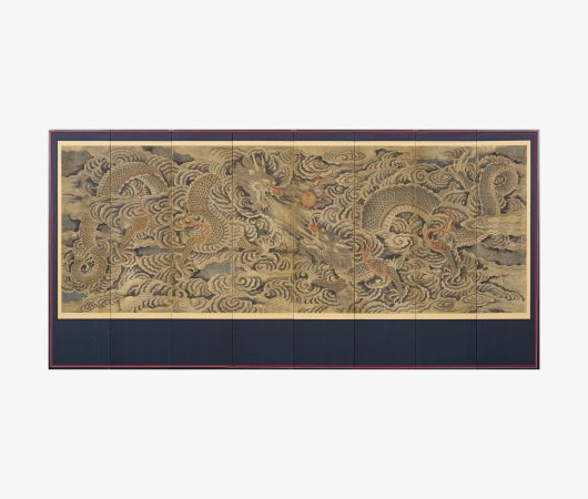 쌍룡희주도(雙龍戱珠圖), 19세기, 종이에 채색, 210×469.2cm. /갤러리현대