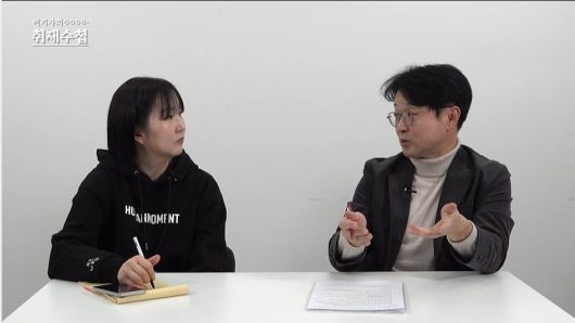 조선일보 머니와 인터뷰하고 있는 목대균 대표(오른쪽)