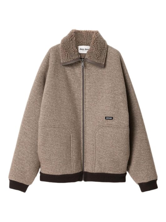 미우 미우 플리스 보머 재킷. 미우 미우.