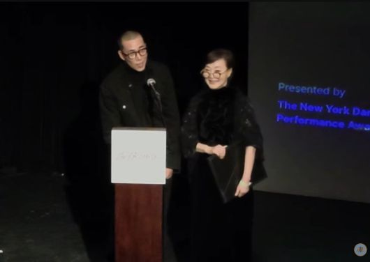 베시 어워드 시상식에 참석한 안무가 김성훈(왼쪽)과 정혜진. /세종문화회관