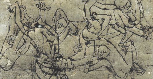 이중섭, 은지화 ‘가족 2’(연도 미상). 은지에 새김, 8×14㎝. /개인 소장