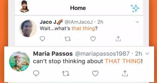 'that thing'이란 단어를 뮤트하면, 해당 단어가 담긴 트윗을 보지 않도록 설정할 수 있다, 출처=트위터