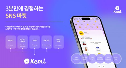 와이어드컴퍼니의 1인 셀러 솔루션 케미(Kemi) / 출처=와이어드컴퍼니