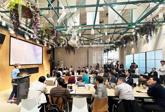 오픈AI 본사에서 열린 K-스타트업 & 오픈AI 매칭데이 인 US. 샘 올트먼도 깜짝 참여했다 / 출처=중소벤처기업부