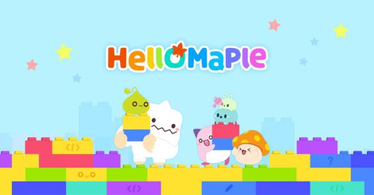 헬로메이플은 넥슨코리아와 넥슨재단, 컴퓨팅교사협회의 협업으로 개발된 블록코딩 플랫폼이다 / 출처=넥슨코리아