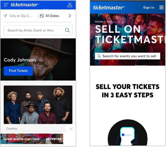 티켓마스터 서비스 이미지 / 출처=티켓마스터