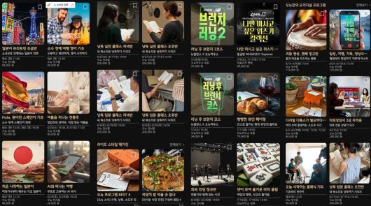 오뉴의 주요 시니어 대상 프로그램 / 출처=오뉴 앱