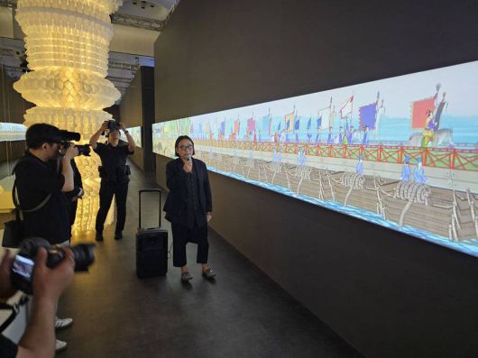 3부와 4부 사이에 배치된 '화성행행도' 미디어 아트 / 출처=IT동아