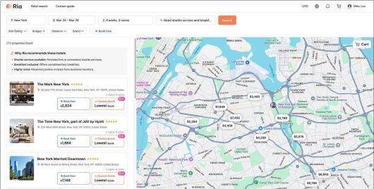 AI 에이전트 리아가 최적의 견적 산출을 돕는 모습 / 출처=리아드코퍼레이션