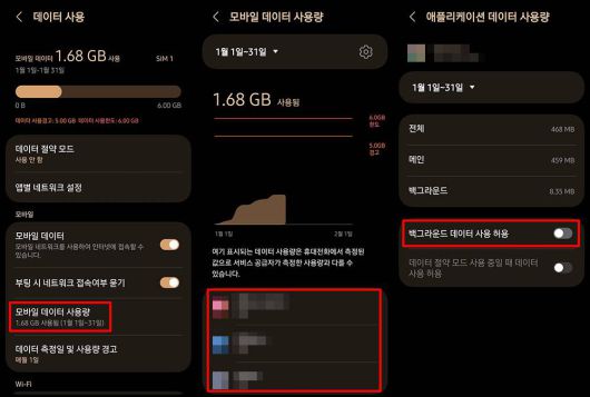 앱 백그라운드 데이터 사용을 제한하는 방법 / 출처=IT동아
