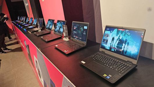 현장에 전시된 2026년형 ‘하이퍼엑스’ 게이밍 노트북 제품군 / 출처=IT동아