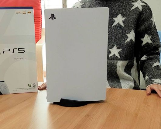 수직 받침대 착용샷