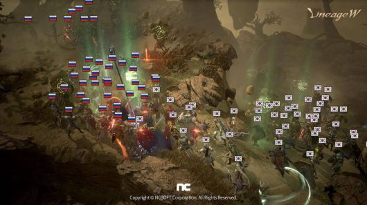 국가별 대항전이 가능한 '리니지W' / 엔씨소프트 제공