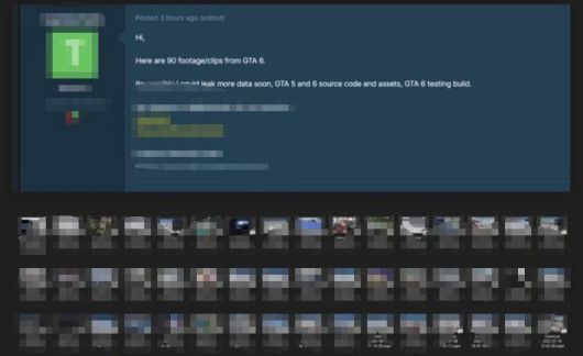해커가 유출한 GTA6 영상들