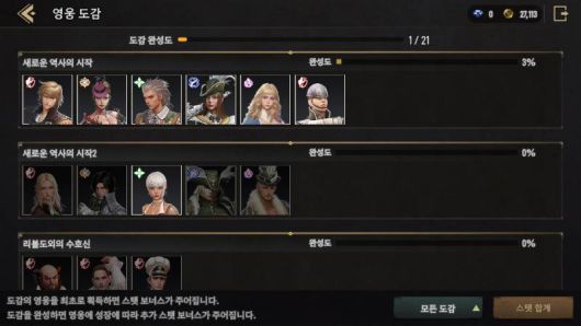 리니지가 떠오르는 도감 시스템