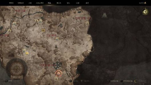 통찰의 눈을 활성화시키면 맵이 밝혀진다