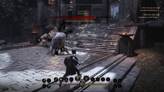 소울라이크 게임을 연상시키는 전투