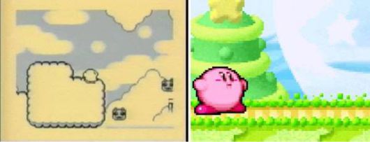 게임보이판 커비와 게임보이 어드밴스판 별의 커비