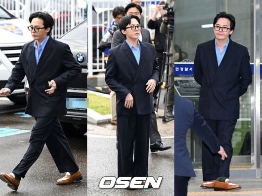 [OSEN=인천, 이대선 기자] 마약류 관리에 관한 법률상 마약 혐의를 받는 가수 지드래곤(35·본명 권지용)이 6일 인천 논현경찰서에 출석했다.지드래곤이 경찰서로 향하며 취재진 질문에 답을 하고 있다. 2023.11.06 /sunday@osen.co.kr