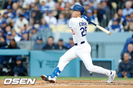 [사진] LA 다저스 토미 에드먼. ⓒGettyimages(무단전재 및 재배포 금지)