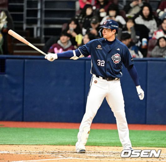 [OSEN=지형준 기자] 두산 김재환. 2025.03.16 /