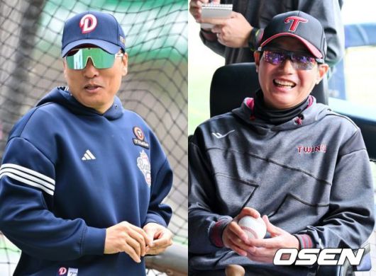 두산 이승엽 감독(좌)과 LG 염경엽 감독 / OSEN DB