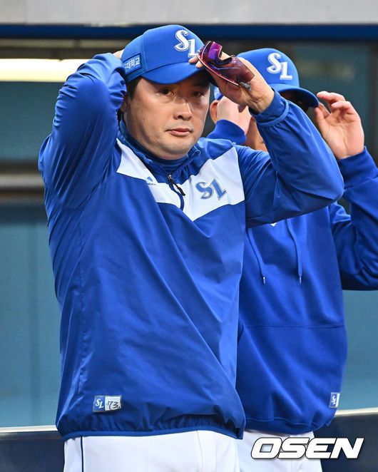 [OSEN=대구, 이석우 기자] 삼성 라이온즈 정대현 코치 088 2025.03.25 / foto0307@osen.co.kr