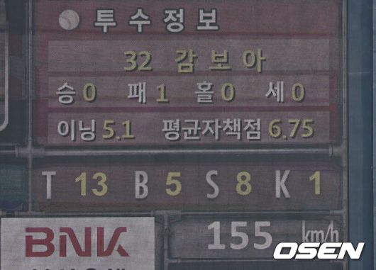 [OSEN=부산, 이석우 기자] 3일 부산 사직야구장에서 2025 신한 SOL 뱅크 KBO 리그 롯데 자이언츠와 키움 히어로즈의 경기가 열렸다. 홈팀 롯데는 감보아가, 방문팀 키움은 김연주가 선발 출전했다.롯데 자이언츠 선발 투수 감보아가 1회초 155km를 던지고 있다. 2025.06.03 / foto0307@osen.co.kr
