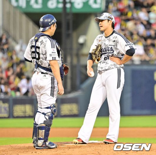[OSEN=박준형 기자] 두산 양의지-최원준 2025.06.05 / soul1014@osen.co.kr
