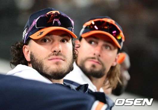 [OSEN=지형준 기자] 한화 코디 폰세, 라이언 와이스. 2025.04.11 / jpnews@osen.co.kr