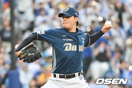 [OSEN=대구, 이석우 기자] 6일 대구 삼성라이온즈파크에서 2025 신한 SOL뱅크 KBO 와일드카드 결정전 삼성 라이온즈와 NC 다이노스의 경기가 열렸다. 홈팀 삼성은 후라도가 방문팀 NC는 구창모가 선발 투수로 출전했다.NC 다이노스 김영규가 역투하고 있다. 2025.10.06 / foto0307@osen.co.kr