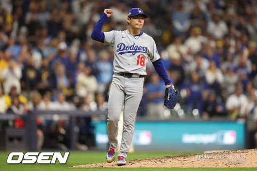 [사진] 다저스 야마모토. ⓒGettyimages(무단전재 및 재배포 금지)