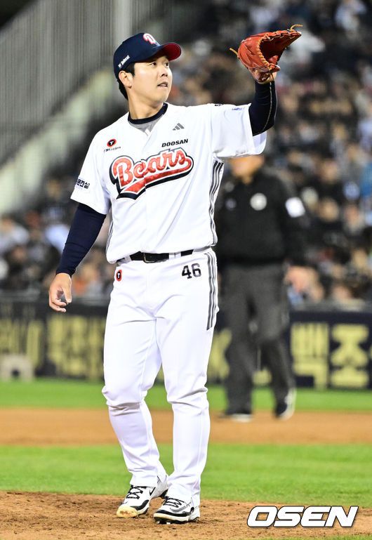 [OSEN=지형준 기자] 두산 김명신. 2025.04.08 / jpnews@osen.co.kr