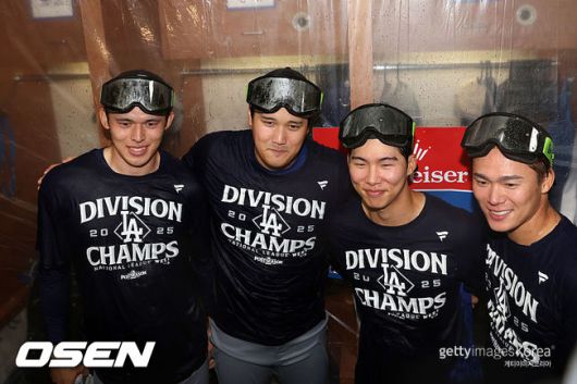 [사진] LA 다저스 사사키 로키, 오타니 쇼헤이, 김혜성, 야마모토 요시노부. ⓒGettyimages(무단전재 및 재배포 금지)
