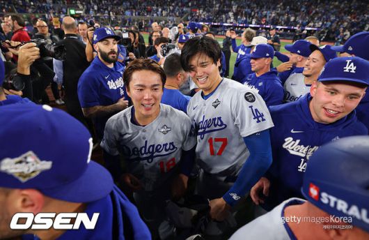 [사진] LA 다저스 야마모토 요시노부, 오타니 쇼헤이. ⓒGettyimages(무단전재 및 재배포 금지)
