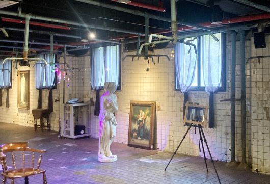 삼탄아트마인은 과거 광부들이 이용했던 샤워장을 미술 작품 전시장으로 조성했다. 박미향 기자