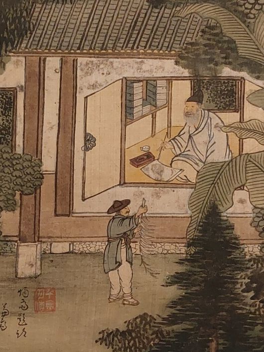 1740~41년 나온 화첩 ‘경교명승첩’의 일부인 ‘척재제시’의 세부 장면. 노형석 기자