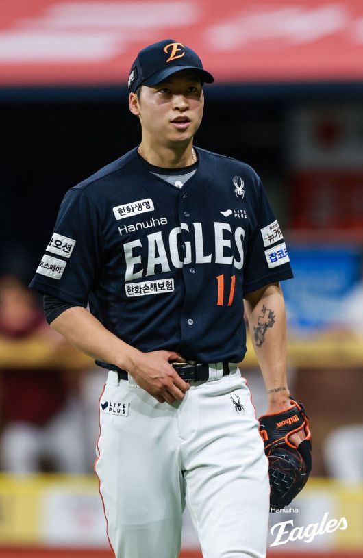 한화 이글스의 선발 투수 엄상백. 한화 이글스 제공