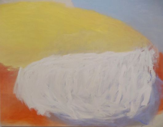 서울 서촌 리안갤러리 서울점의 개인전 ‘봄’에서 선보이고 있는 재독 작가 윤종숙씨의 신작 ‘하얀 호수’. 노형석 기자