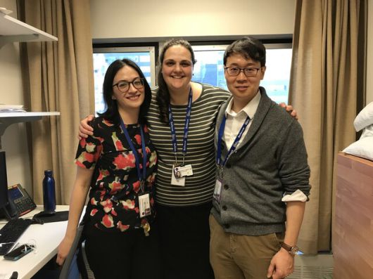 2017년 나종호 교수가 뉴욕대 병원 레지던트 수련 당시 동료들과 함께 한 모습. 본인 제공.