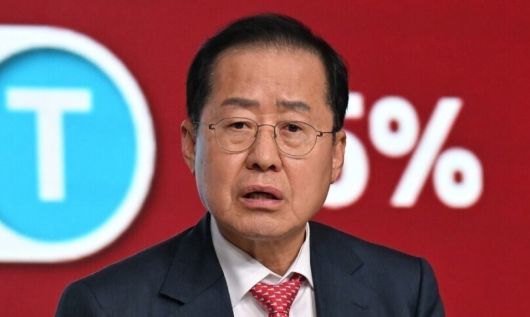 지난 4월 서울 강서구에서 열린 국민의힘 제21대 대통령 후보자 1차 경선 조별 토론회에서 비(B)조인 홍준표 후보가 발언하고 있다. 국회사진기자단