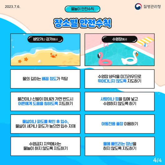 물놀이 안전수칙 카드뉴스.