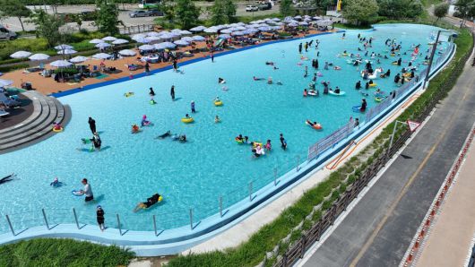 한강 물놀이장 양화 전경.