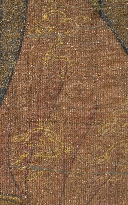 시왕들의 옷에 그려진 구름 무늬(운문). 국외소재문화유산재단 제공