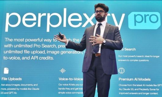 미국 인공지능 스타트업 퍼플렉시티의 아라빈드 스리니바스 최고경영자(CEO). 연합뉴스