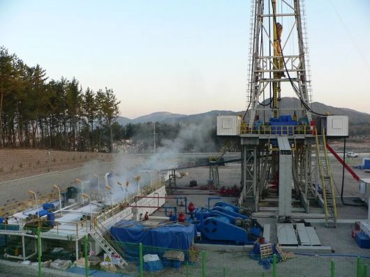 경북 포항 지열발전 실증연구 현장의 모습. 현재는 지진 감지 설비 일부를 제외하고 모두 철거됐다. 한겨레 자료사진