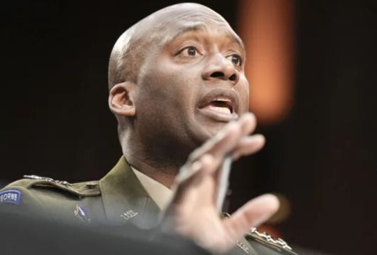 제이비어 브런슨 한미연합사령관 (주한미군사령관 유엔군 사령관 겸임) 지명자가 지난해 9월17일(현지시각) 미국 상원 군사위원회의 인준 청문회에 참석해 발언하고 있다. 워싱턴/AP 연합뉴스